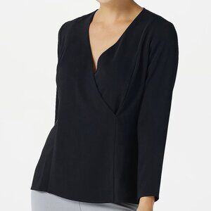 Linea by Louis Dell'Olio Elegant Black Blouse